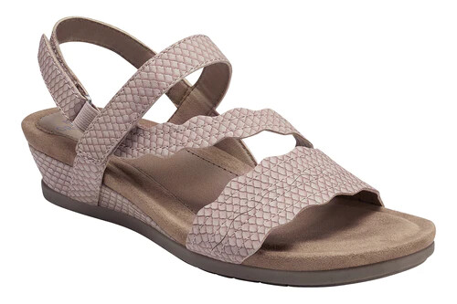 Womens Sandals Pink or Cream Earth Origins Poppy Leather Recycled Slip Resistant