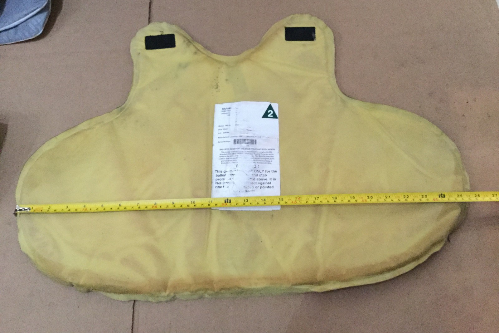 bullet proof body armor ballistic + stab armor in fair to rough cond.  45345