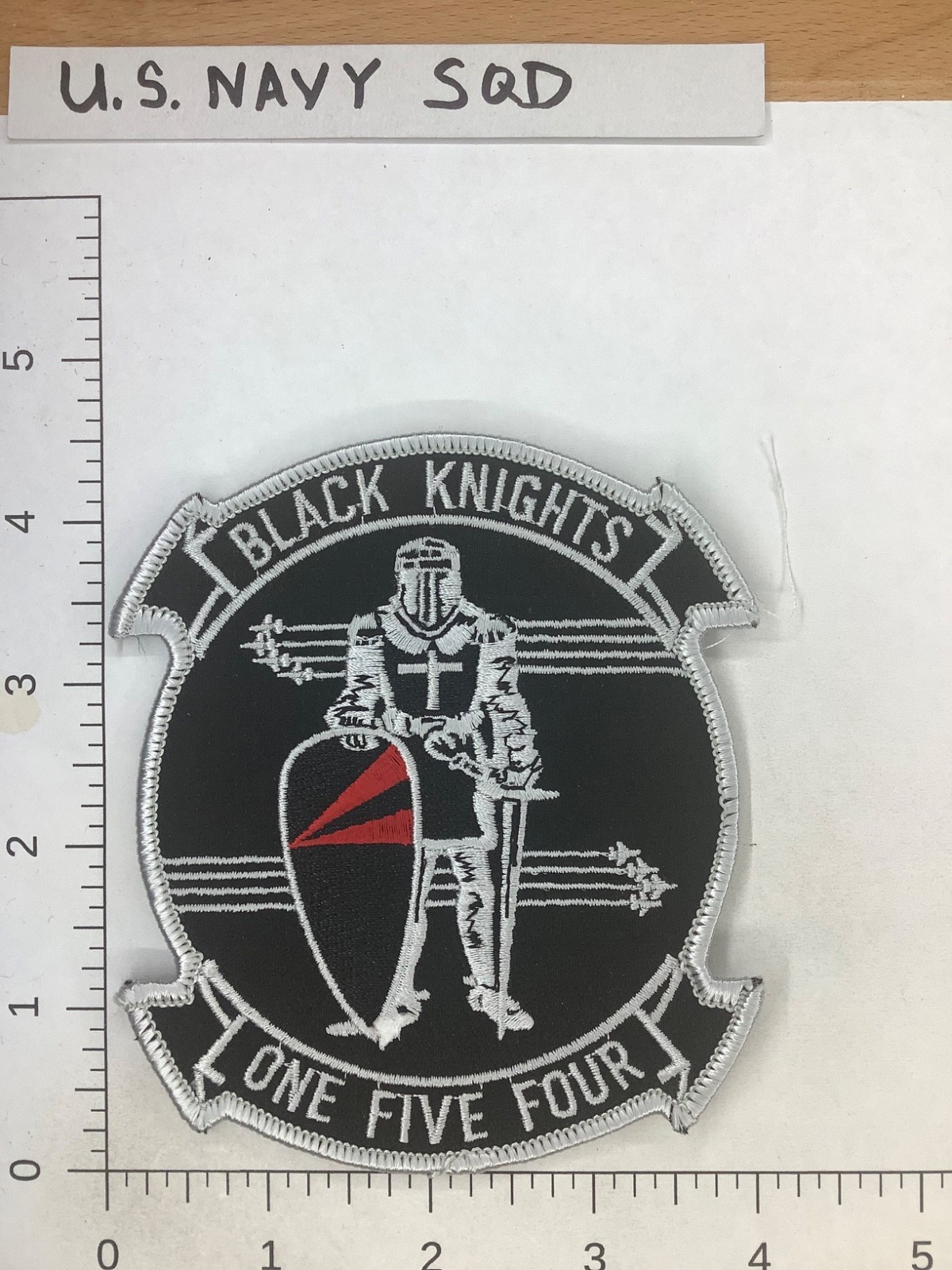 US NAVY BLACK KNIGHTS ONE FIVE FOUR SQUADRON PATCH