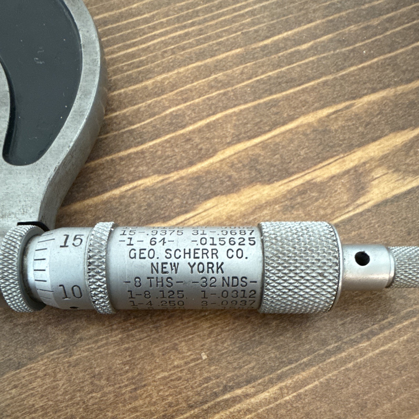 Geo. Scherr Co. Outside Micrometer 3-4” capacity