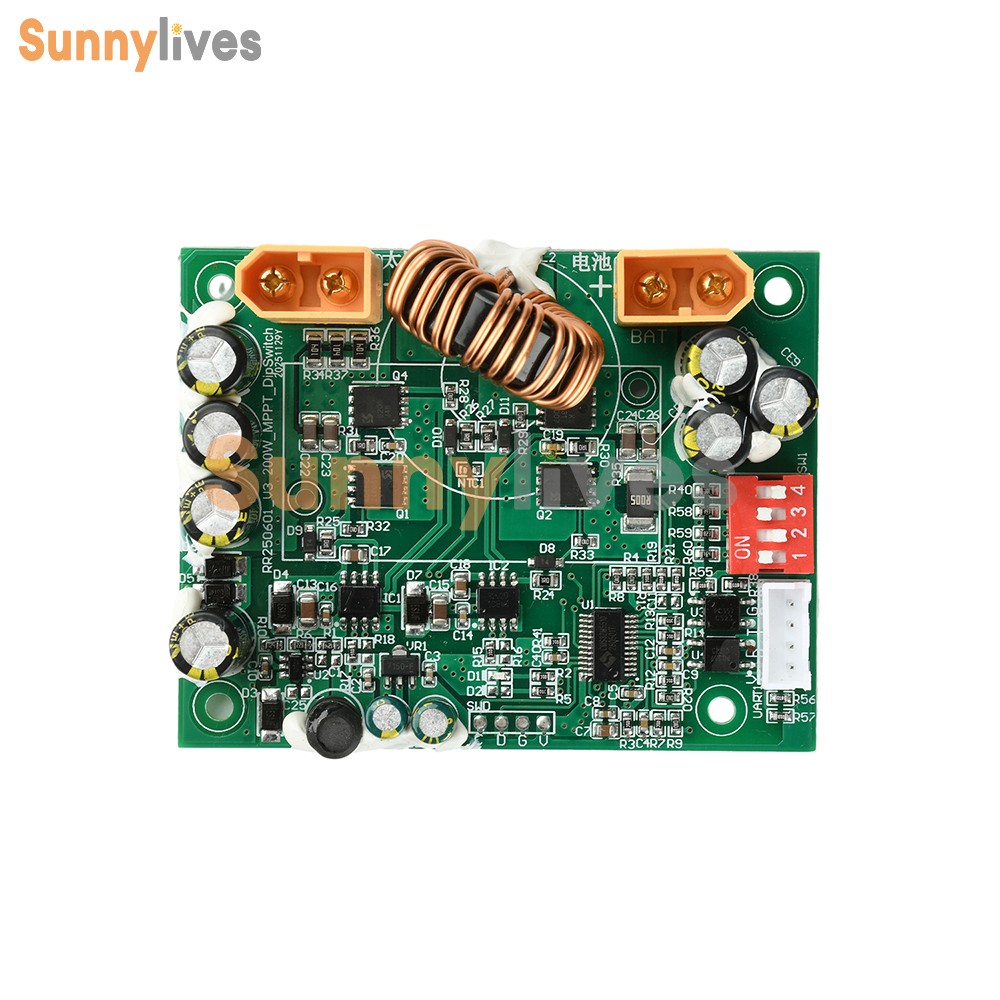 100W MPPT Smart Solar Controller DIP Switch for 12V 24V Energy Storage Systems