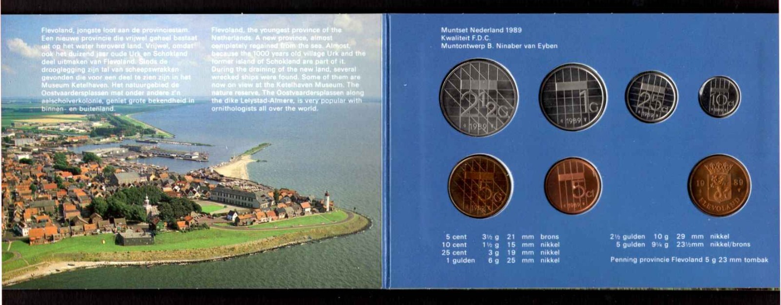 NETHERLANDS 1989 Fleur de Coin Set - 6 Pcs.