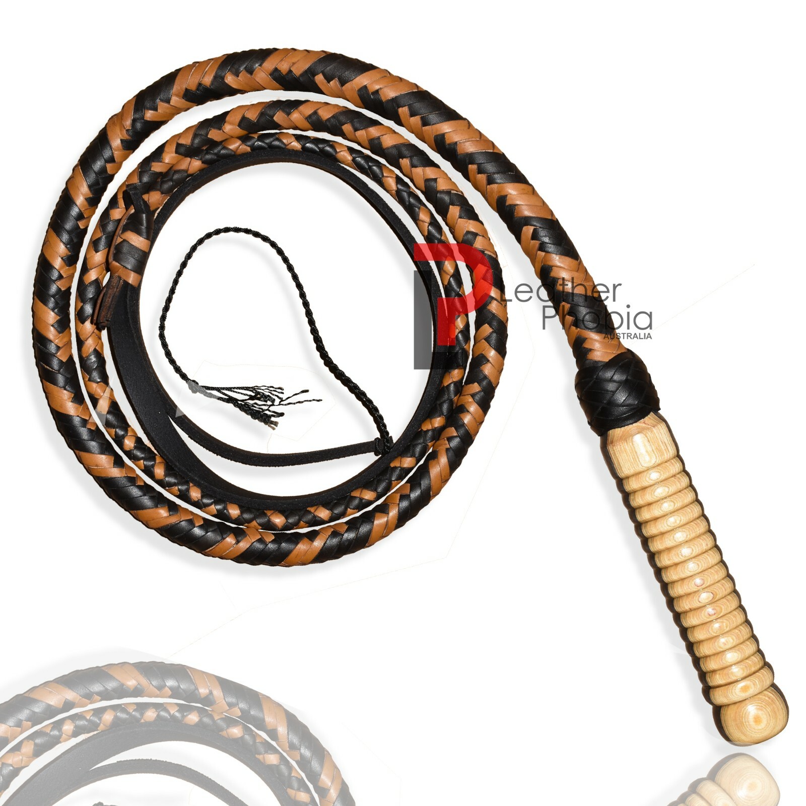 Handmade Leather Bullwhip 06Feet Long 16 Plaits Inspired Bull whip