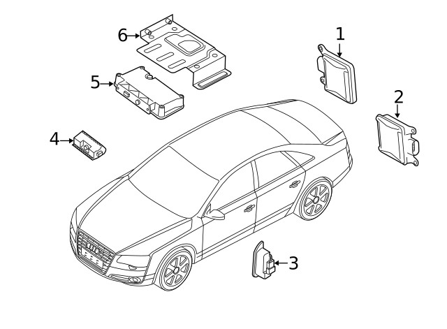Genuine Audi Control Module 4H0-907-568-F