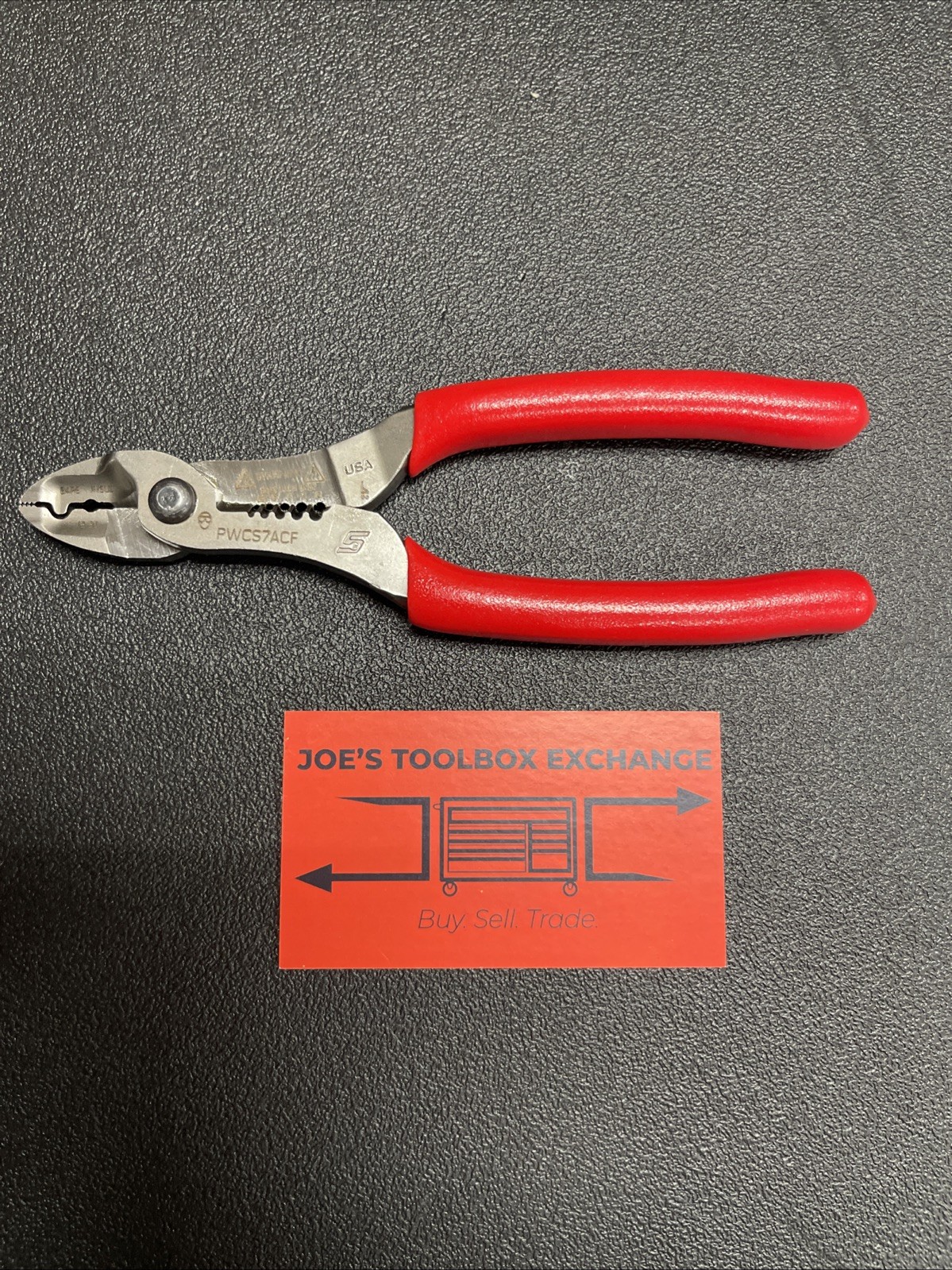 Snap-on Tools USA NEW Red Soft Grip 7" Wire Stripper Cutter Crimper PWCS7ACF