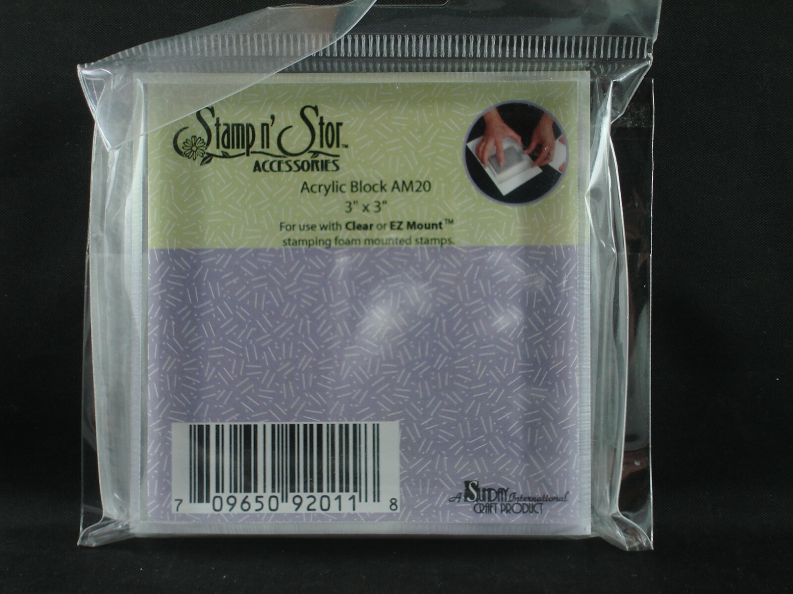 ACRYLIC BLOCK for Unmounted Rubber Stamps, Small & Medium