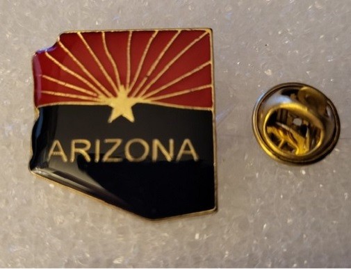 Arizona State Flag Map lapel pin PREMIUM QUALITY