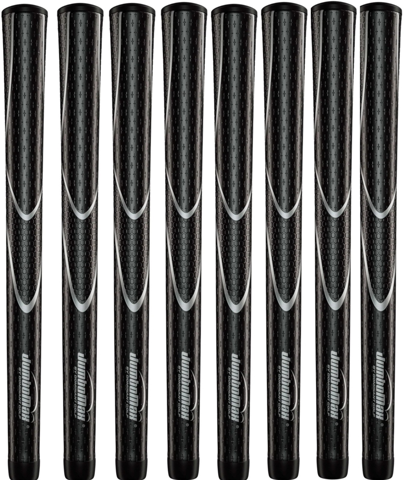 JumboMax Tour Series Grips Black & Silver "Standard Jumbo" (+1/8") - SET OF 8