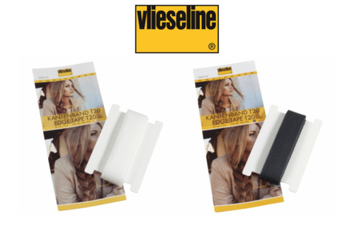 Vlieseline Iron On Edge Tape 5m x 20mm - Black & White - Stabilise Edges Tailor