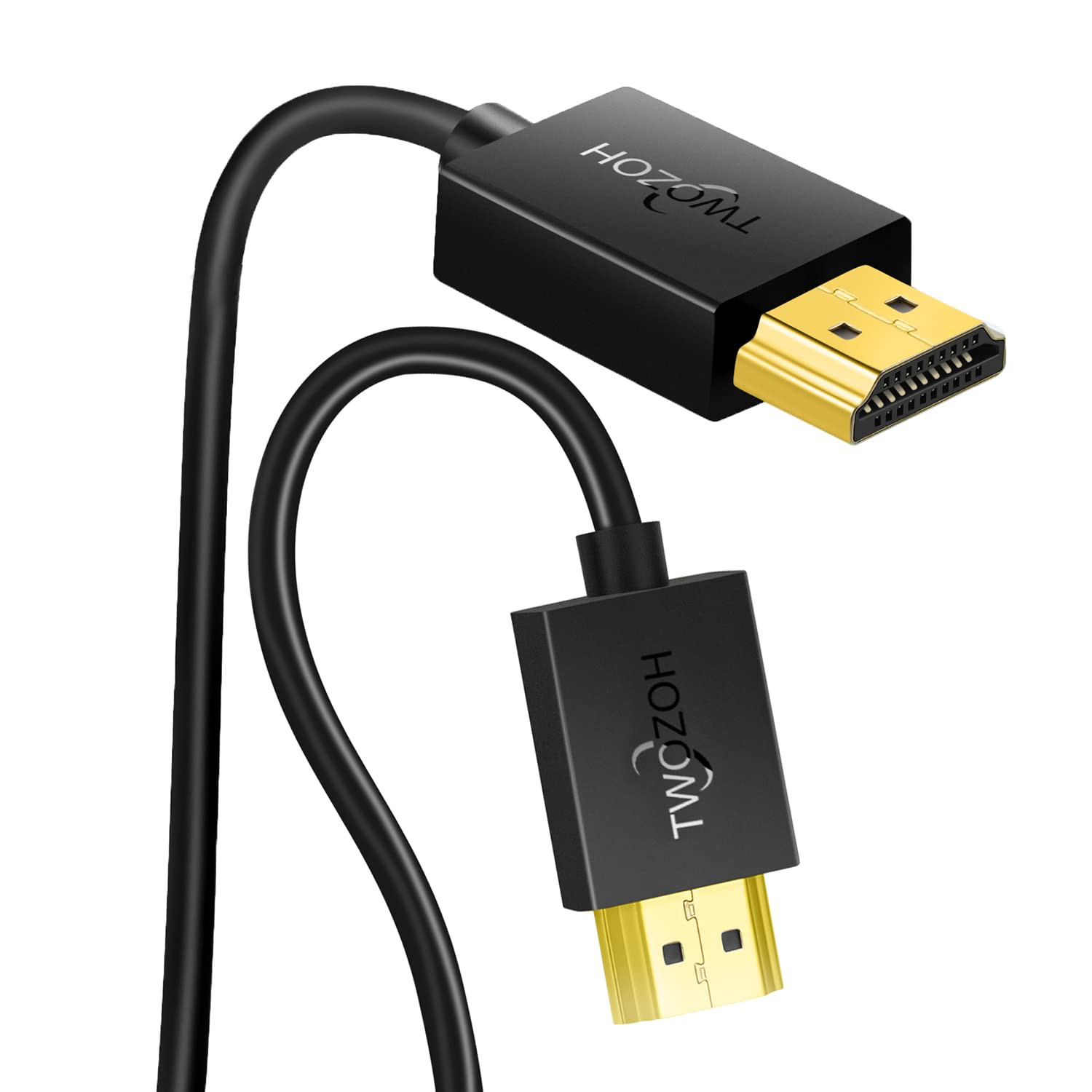 Flexible & Slim HDMI Cable 1FT, Soft & Ultra-Thin HDMI to HDMI Cord Support 4K@6