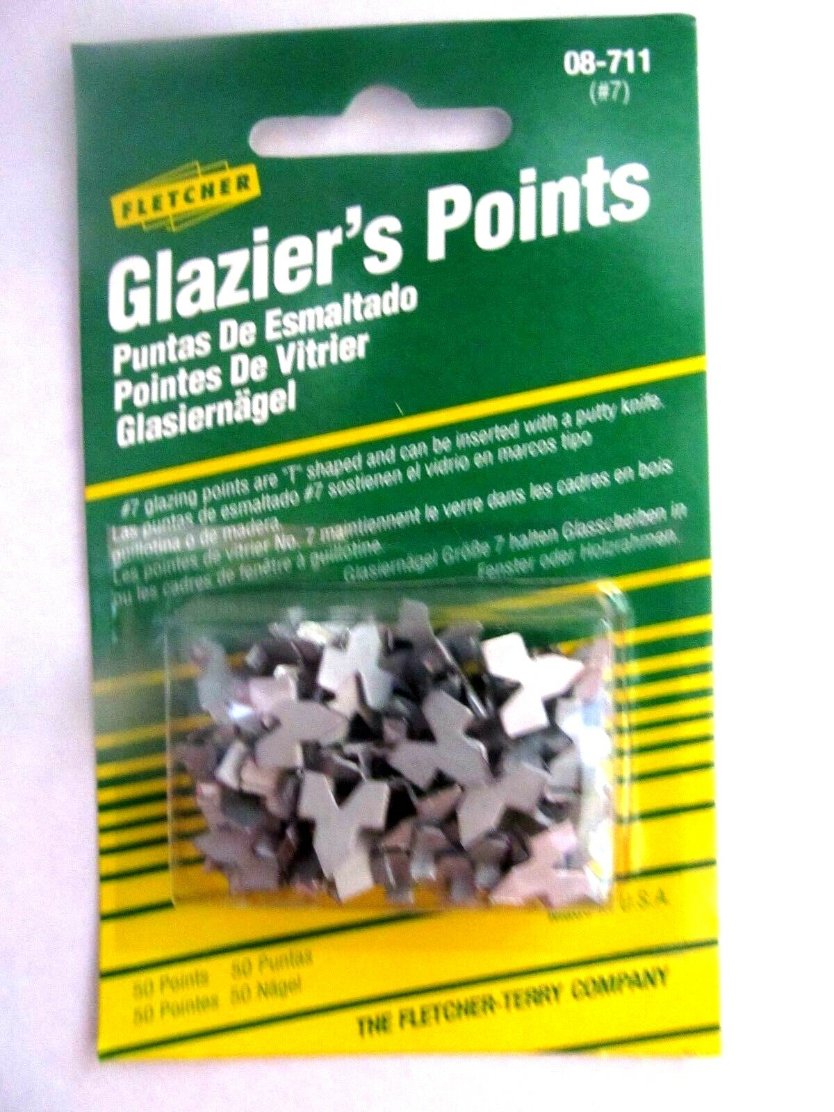 Fletcher-Terry Co.   Glazier's Points 50PC #7 Glazing  #08-711   NEW