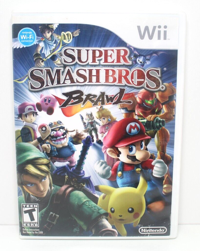 Super Smash Bros. Brawl (Nintendo Wii) Replacement Case & Artwork - NO GAME
