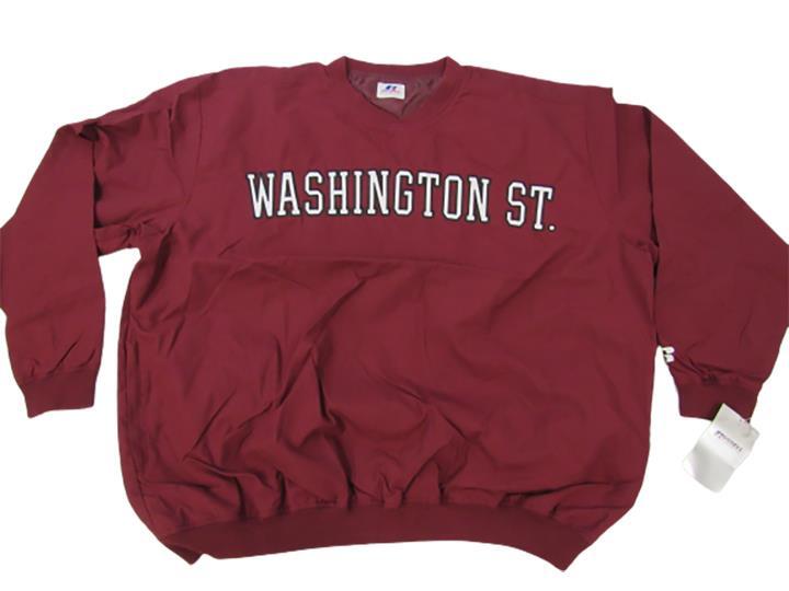 Washington State Cougers Mens Sizes 3XL-5XL-6XL Pullover Water Resistant Jacket