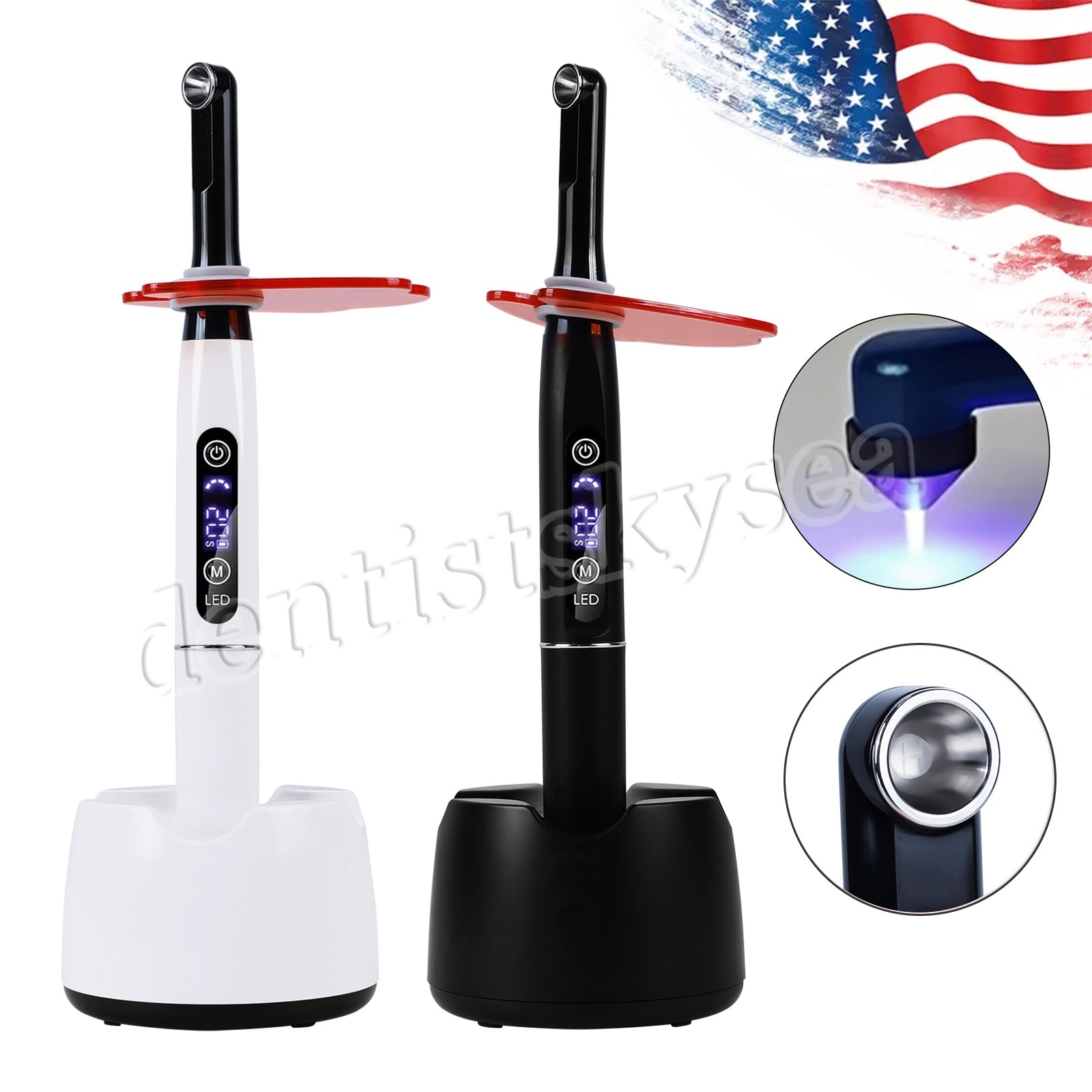 1 Sec Cordless LED Curing Light Composite Resin Cure Lamp 2500mw UPS Dental