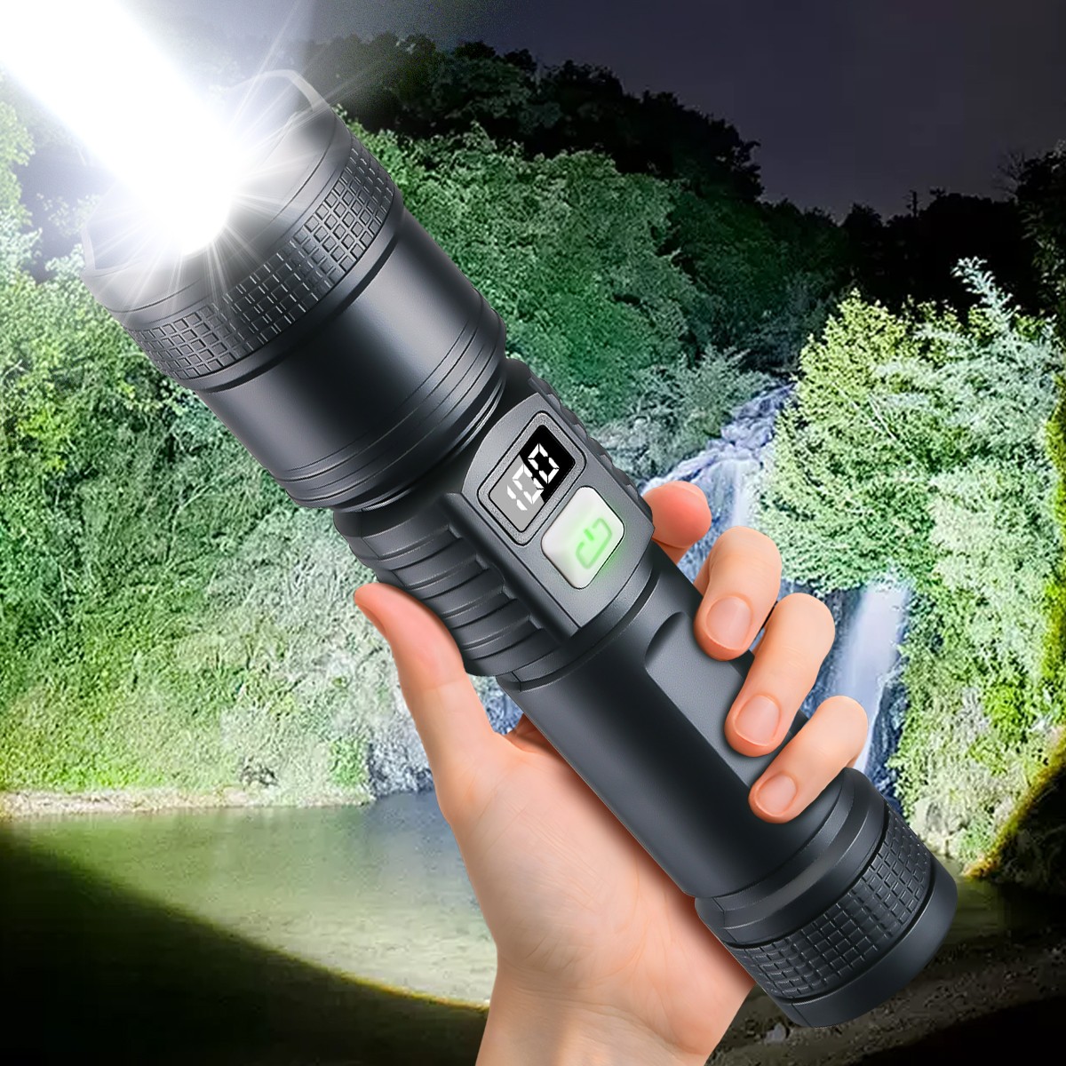 9900000Lumen Super Bright LED Flashlight Rechargeable Tactical Lightweight Torch