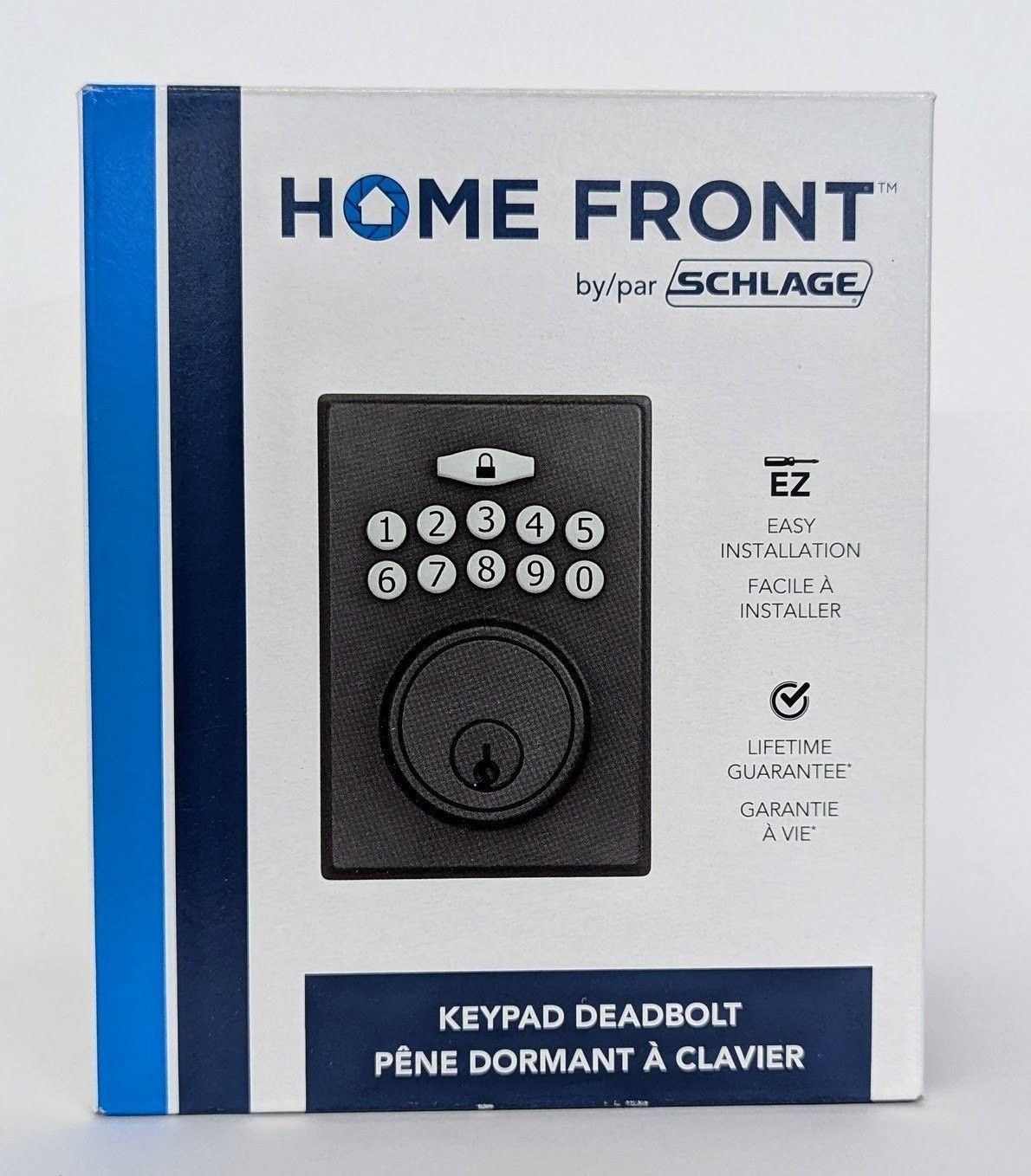 Home Front by Schlage Backlit Electronic Keypad Deadbolt - Matte Black
