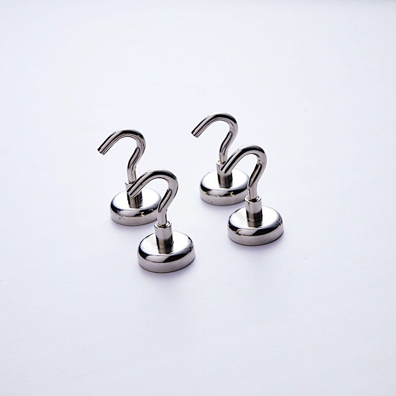 4 Silver Hanging Metal Magnetic Hooks Wedding Party Home Tools Craft Holders