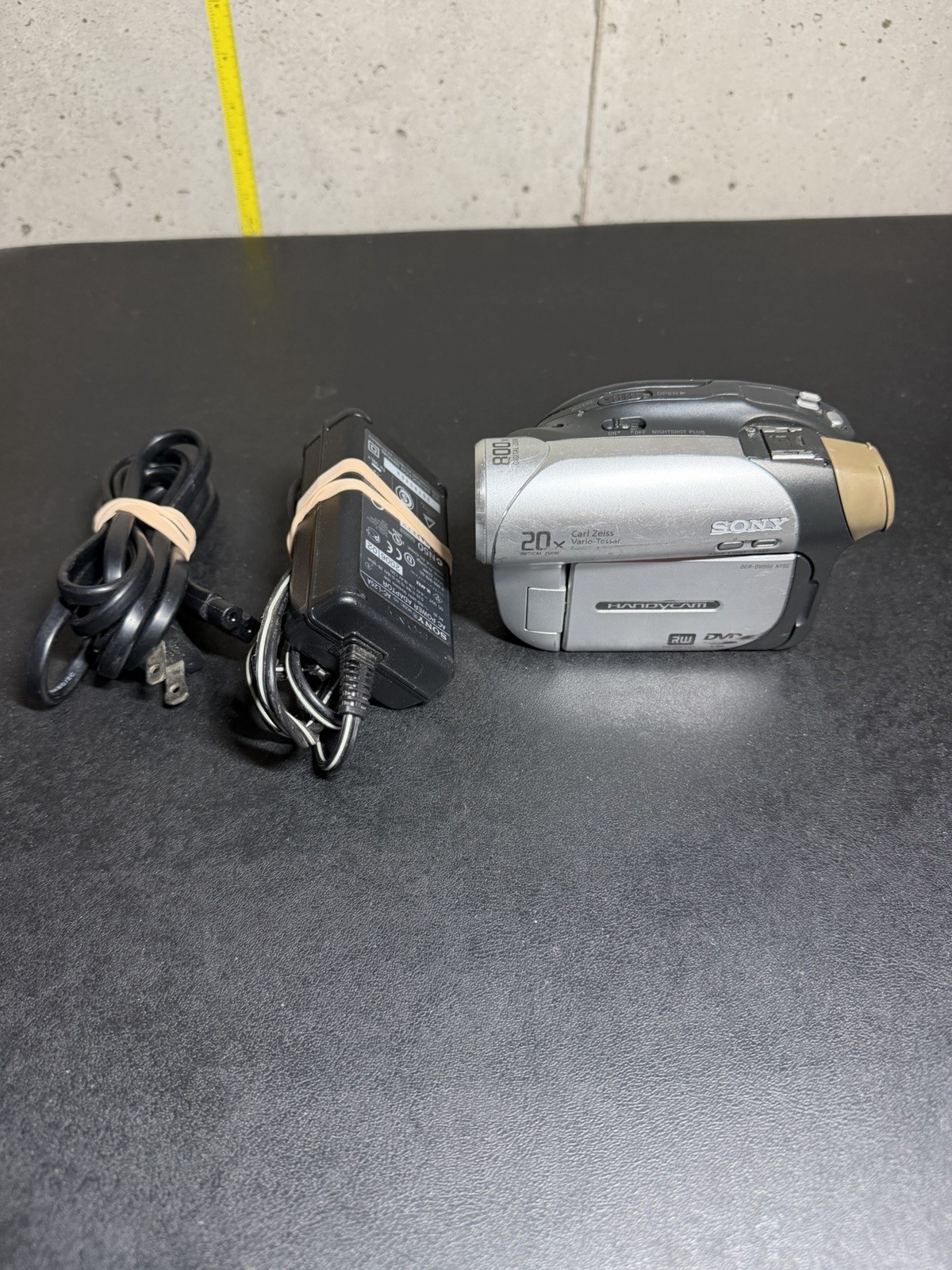 Sony Handycam DCR-DVD92 Camera & Power Cord Only No Battery WORKING