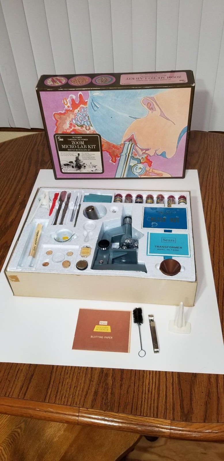 Vintage 1960s Sears Zoom Micro Lab Kit Master Microscope Set Boxed Very Nice X