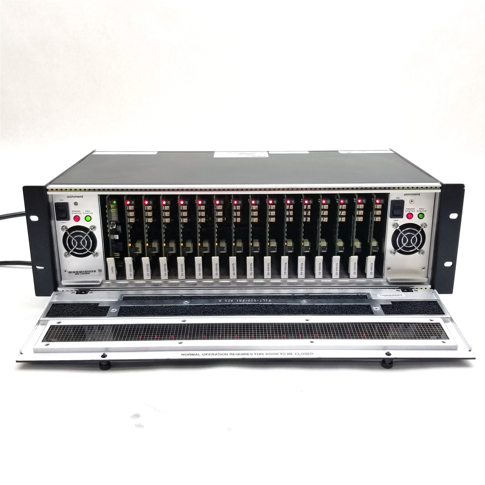 Evertz 500FR Distribution Frame w/1*500FC/15*500ADA-EQ Module Card