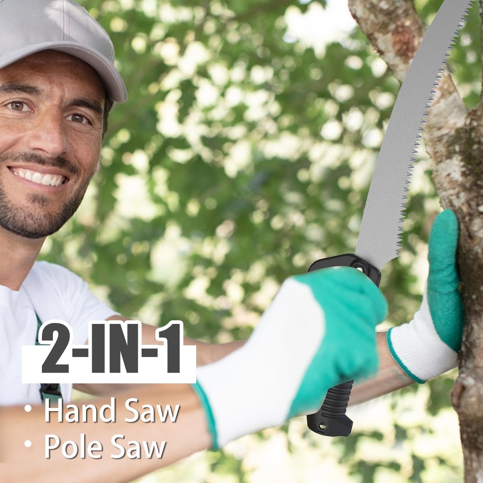 18FT Reach Pole Saws for Tree Trimming with 3-12FT Telescoping Extension Pole...