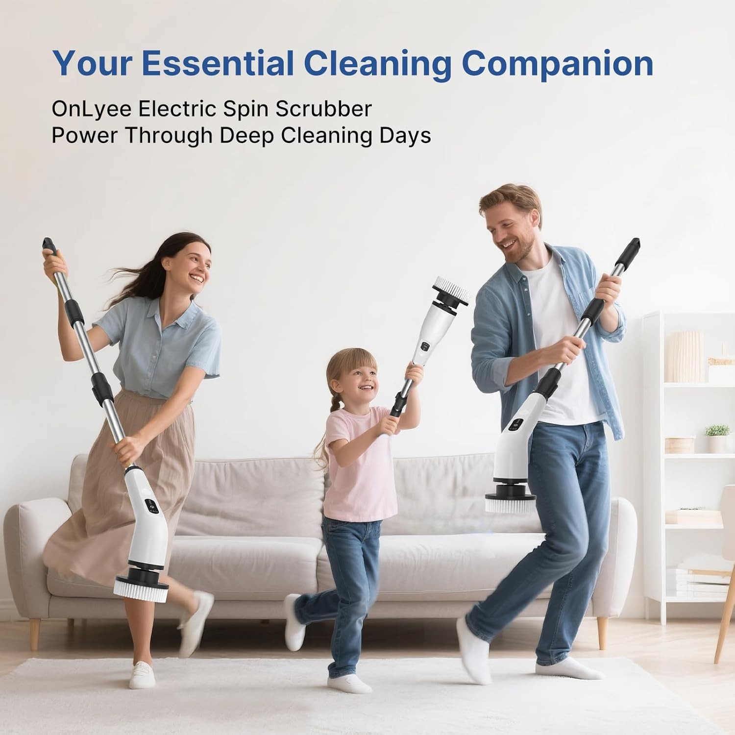 Versatile Cordless Spin Scrubber – Clean Bathroom, Floors & Windows Effortlessly