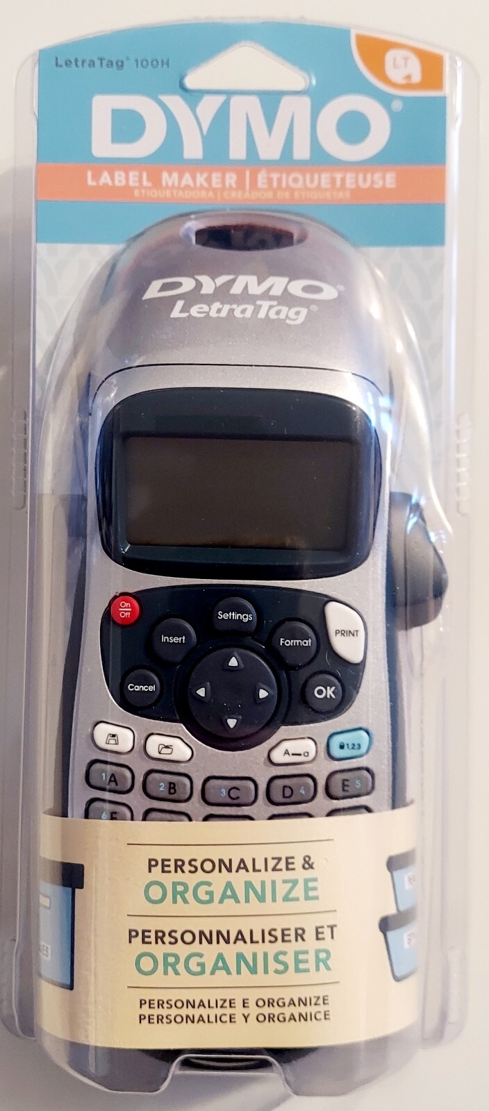 DYMO LETRATAG LABEL MAKER 100H HANDHELD EASY TO USE SILVER NEW FAST SHIPPING