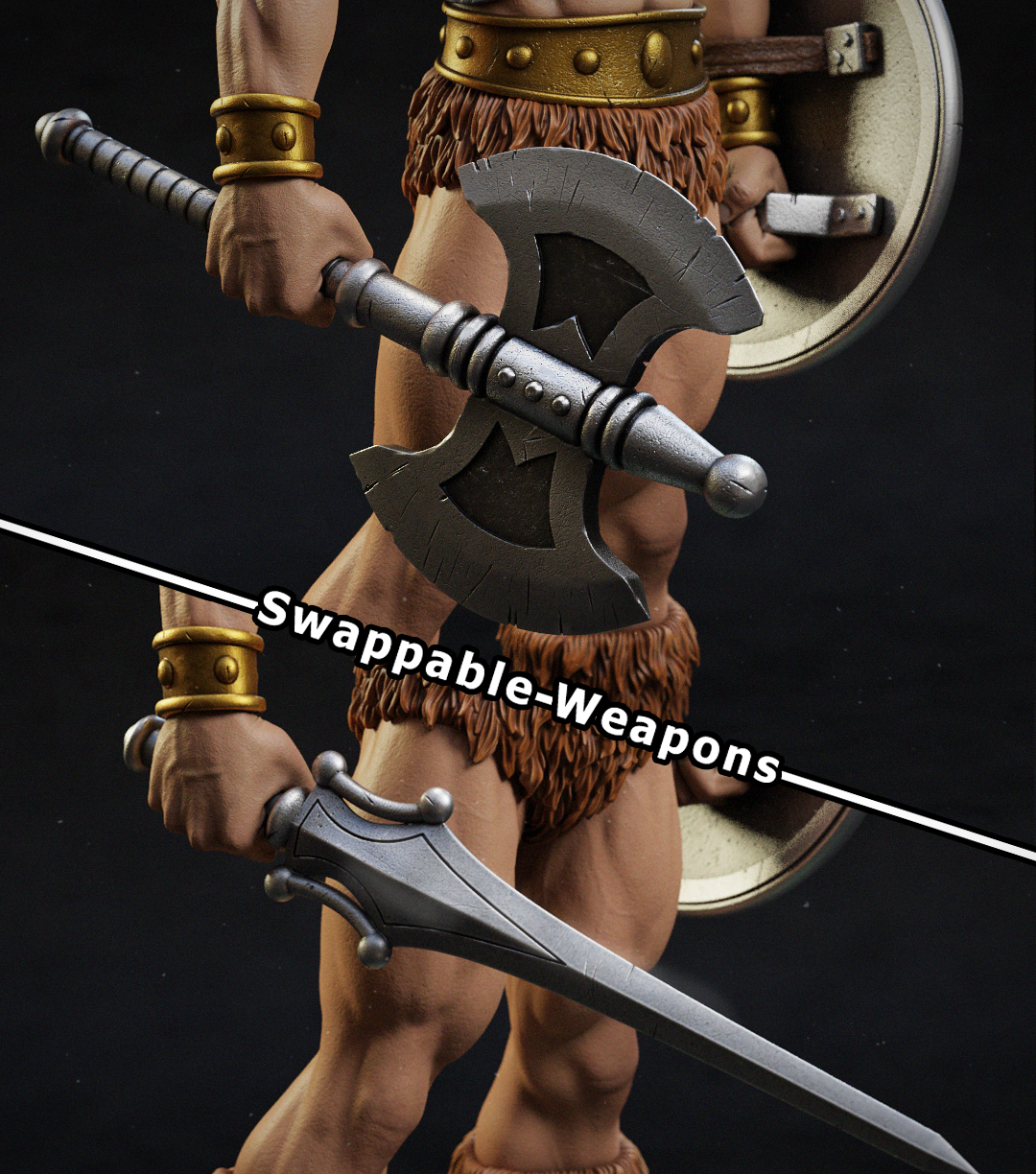UNPAINTED He-Man Masters of the Universe 3d Printed Model Kit