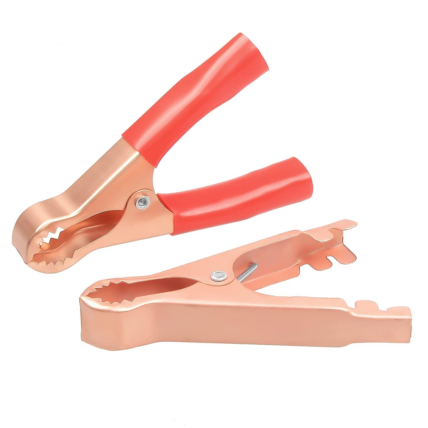 6-Piece 50A Alligator Clips - Durable Insulated Metal Clamps for Testing
