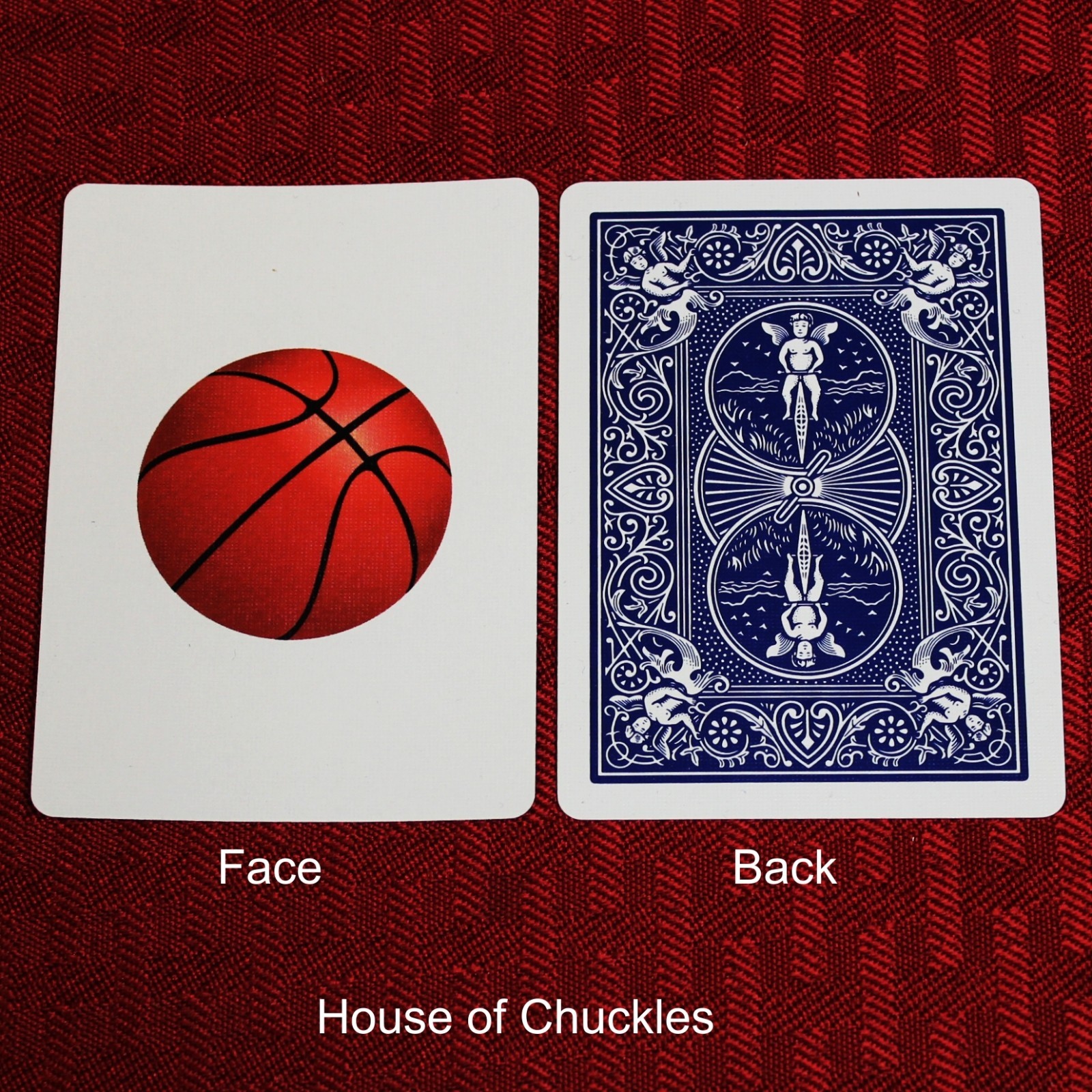 Basketball, Bicycle Printed Gaff Card, Blue