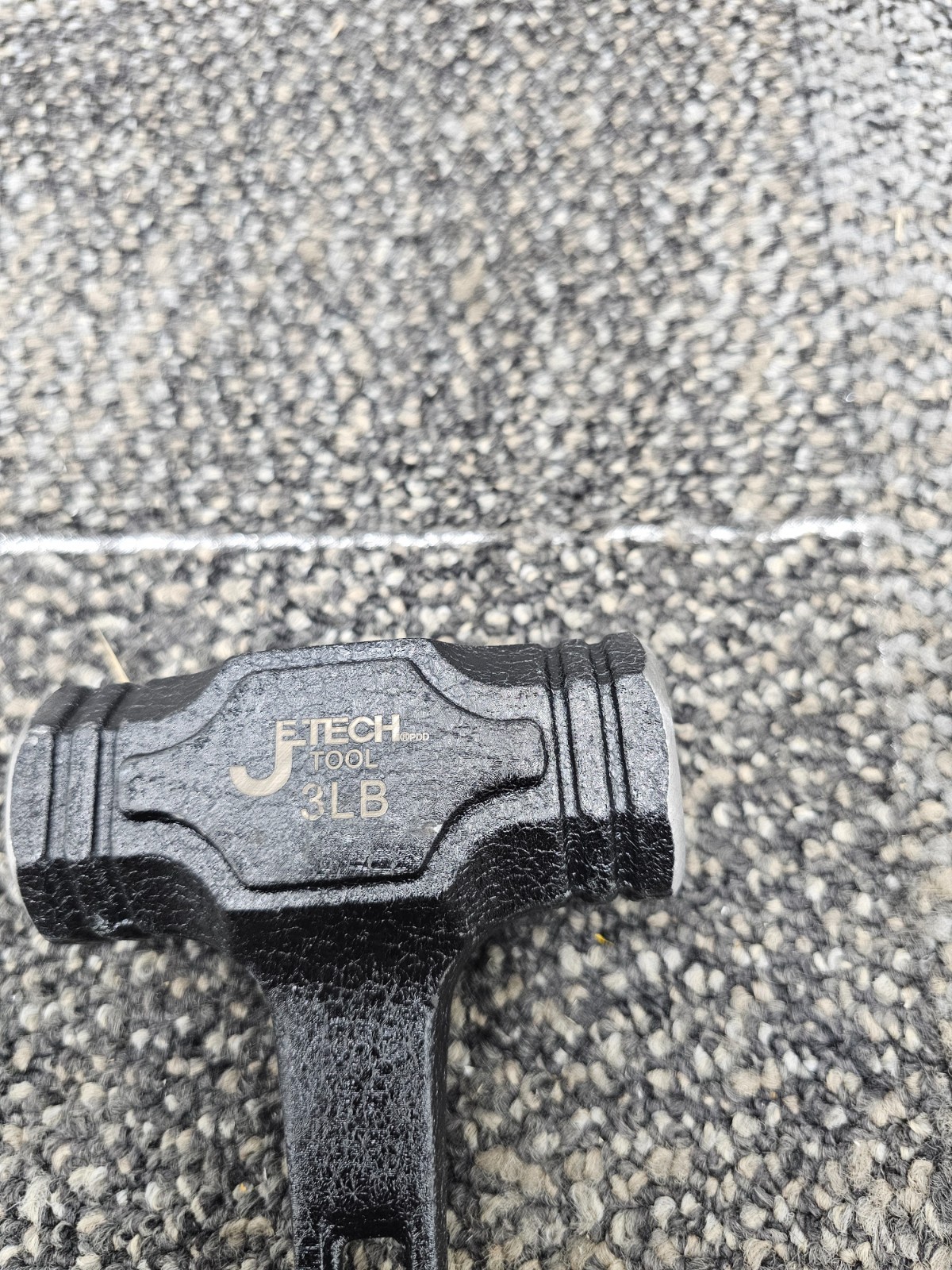 (QTY 2) JeTech Tool 3lbs Hammer 13" Ergonomic Grip Gray/Black