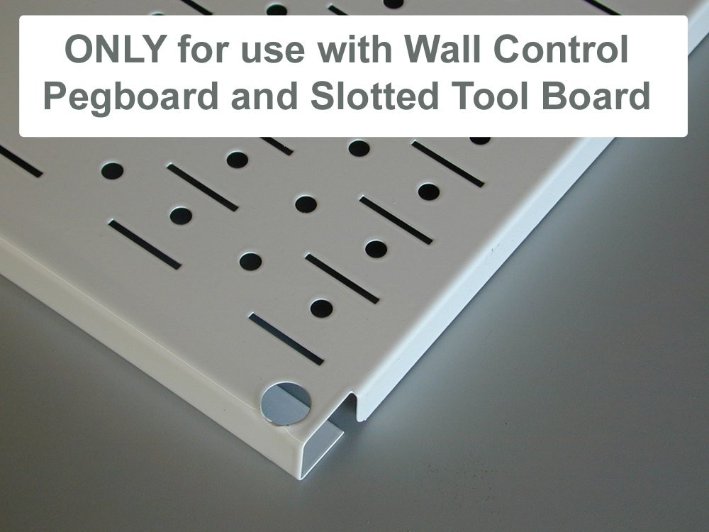 Wall Control Standard Slotted Hook Pack - 6 Count (Pack of 6), Black