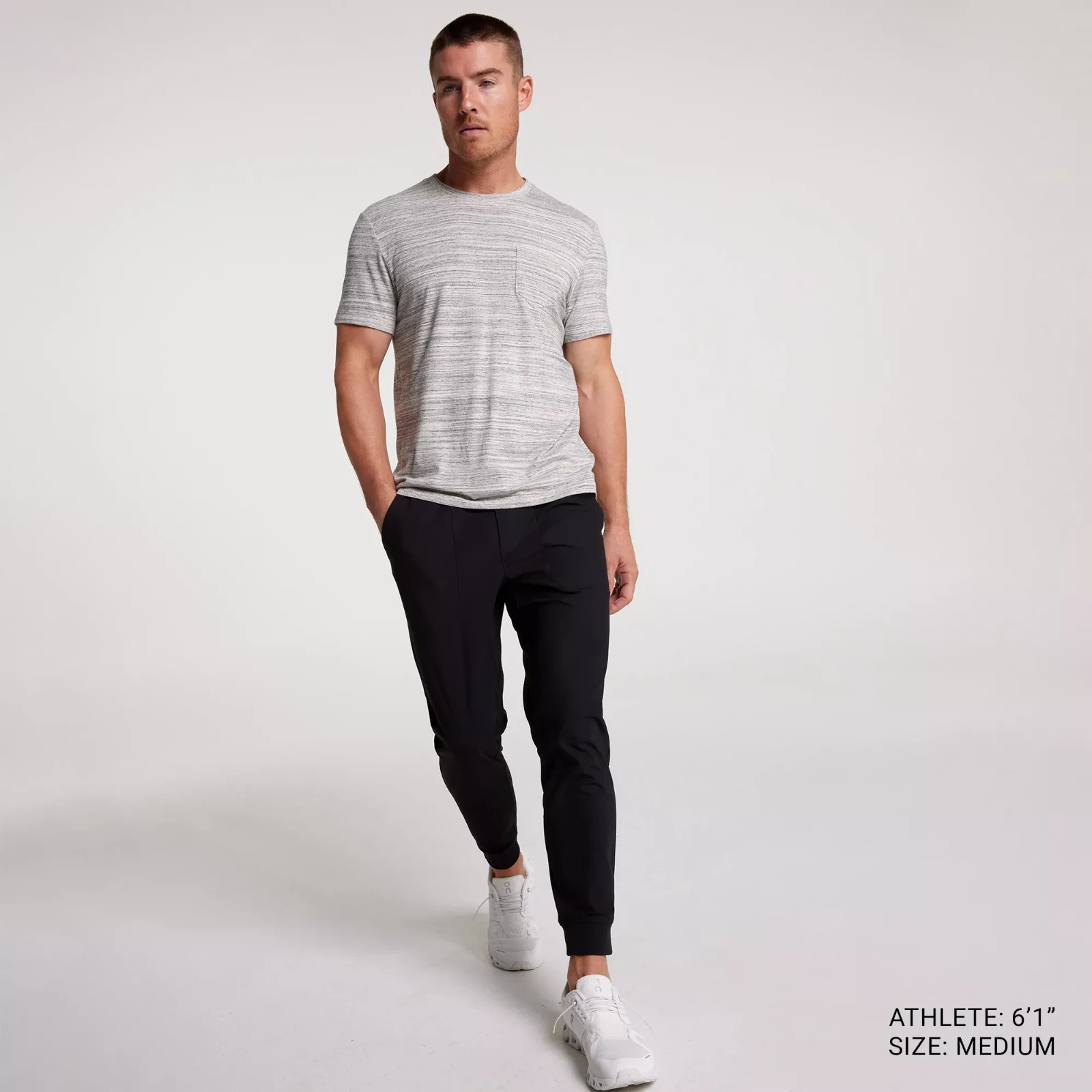 VRST Limitless Performance Slim Fit Jogger Pure Black Men's Size Medium NWT