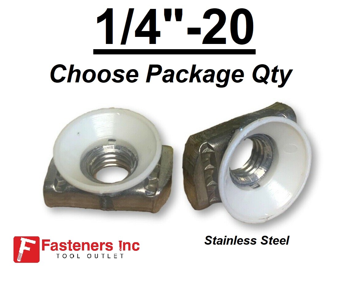 1/4"-20 Stainless Steel Cone Twirl Nuts for Unistrut B-Line Superstrut Channel