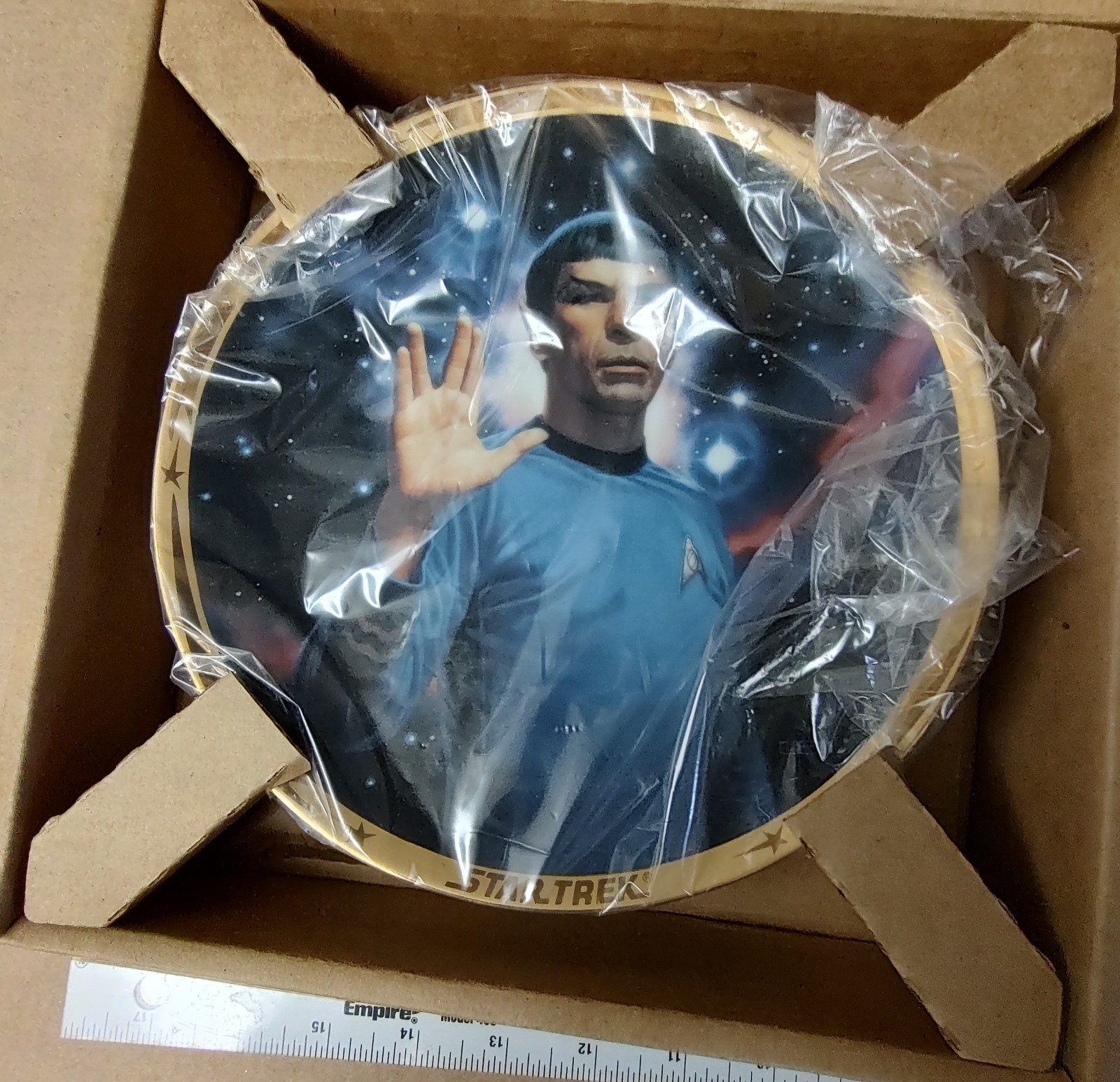STAR TREK SPOCK 25TH Anniversary Plate by Hamilton 1991 Thomas Blackshear COA