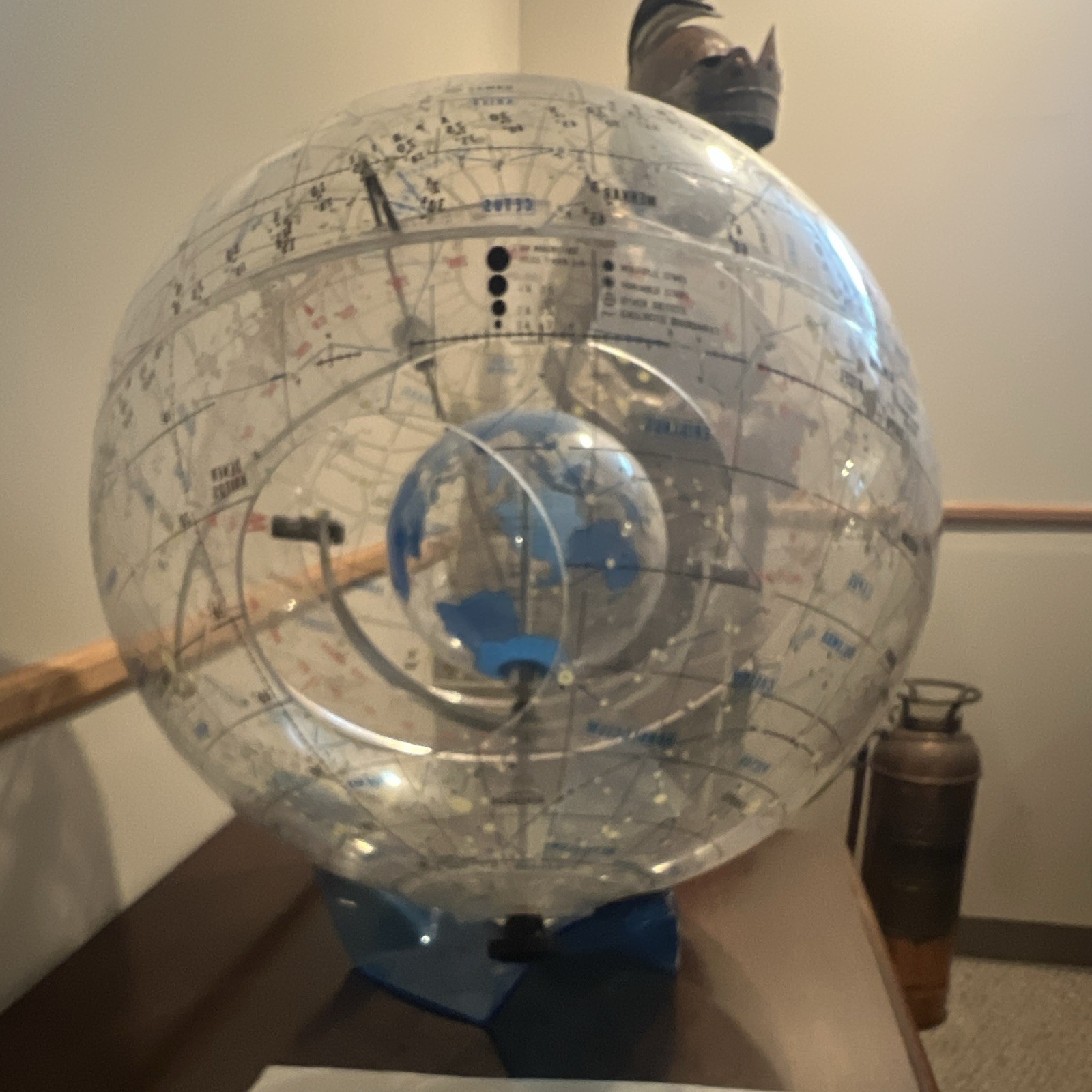 Trippensee Transparent Simplified Celestial Globe Clear Plastic Tabletop w/ Base