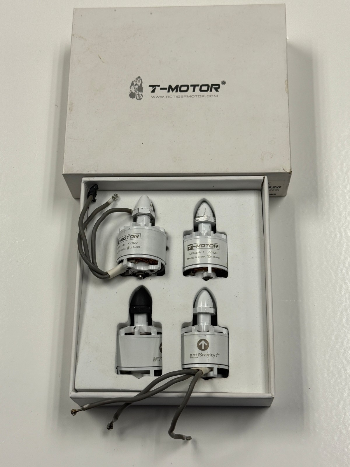 T-Motor MN2214-11 920KV Brushless Multirotor Motors Set of 4 AntiGravity Edition