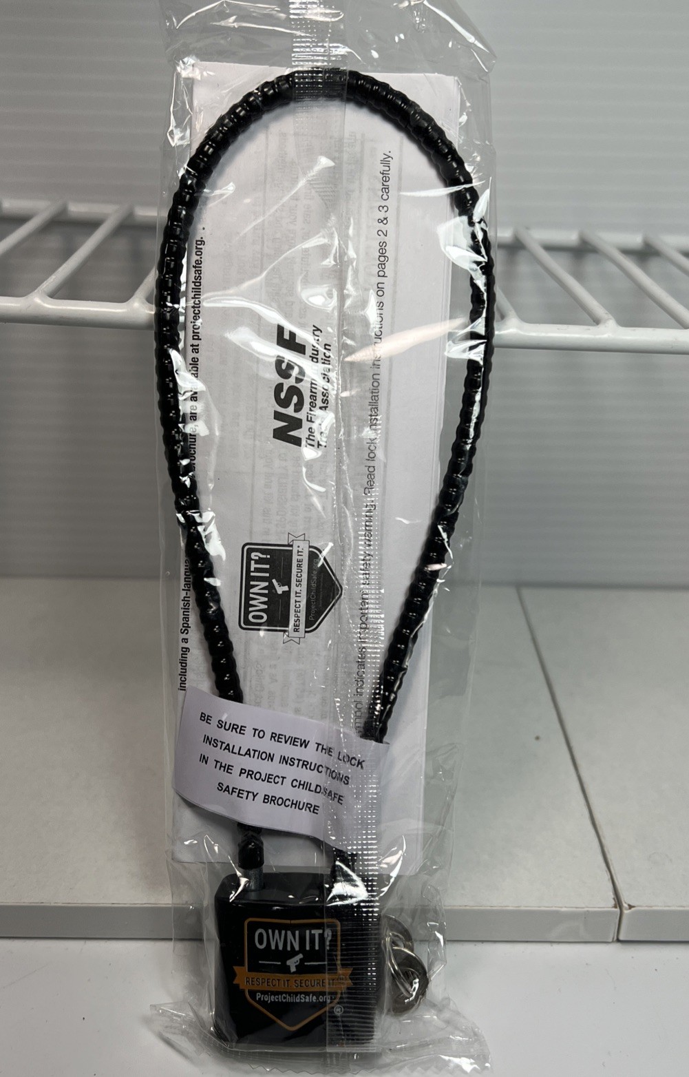 Gun Lock Cable Style 2 Keys Own It Respect It Secure It Project Child Safe New