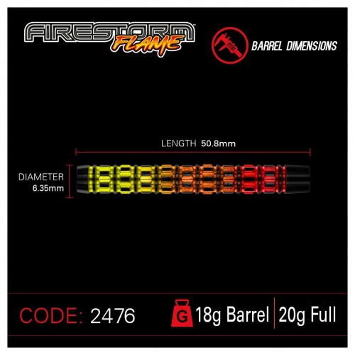 Soft Dart Winmau Firestorm Flame 2476 - 20G