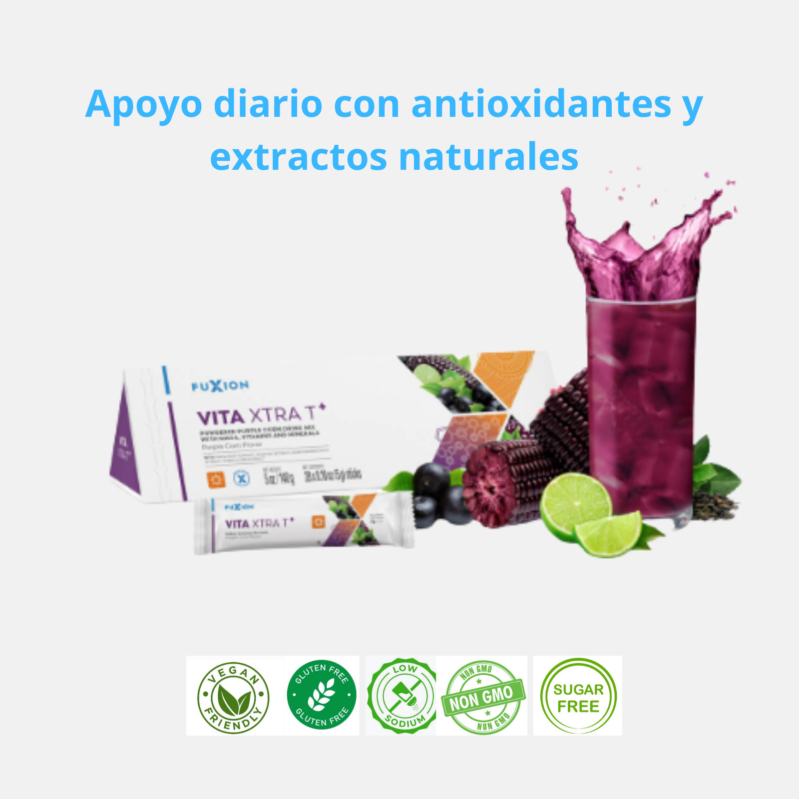 FuXion Vita Xtra T+ | Bebida Funcional Con Antioxidantes y Apoyo Diario Activo