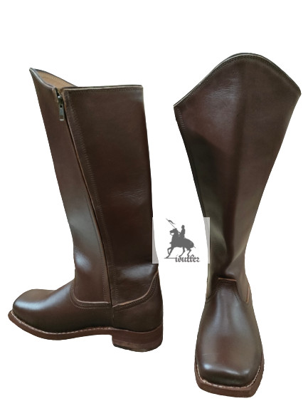 Cavalry Boot Brown With Zipper Us Size 6 to 15