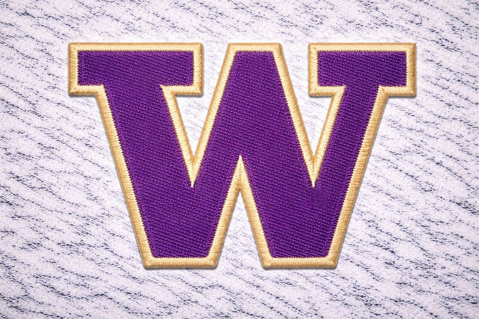 WASHINGTON HUSKIES PURPLE NCAA EMBROIDERED IRON ON PATCH 3"X2" FREE SHIP & TRACK