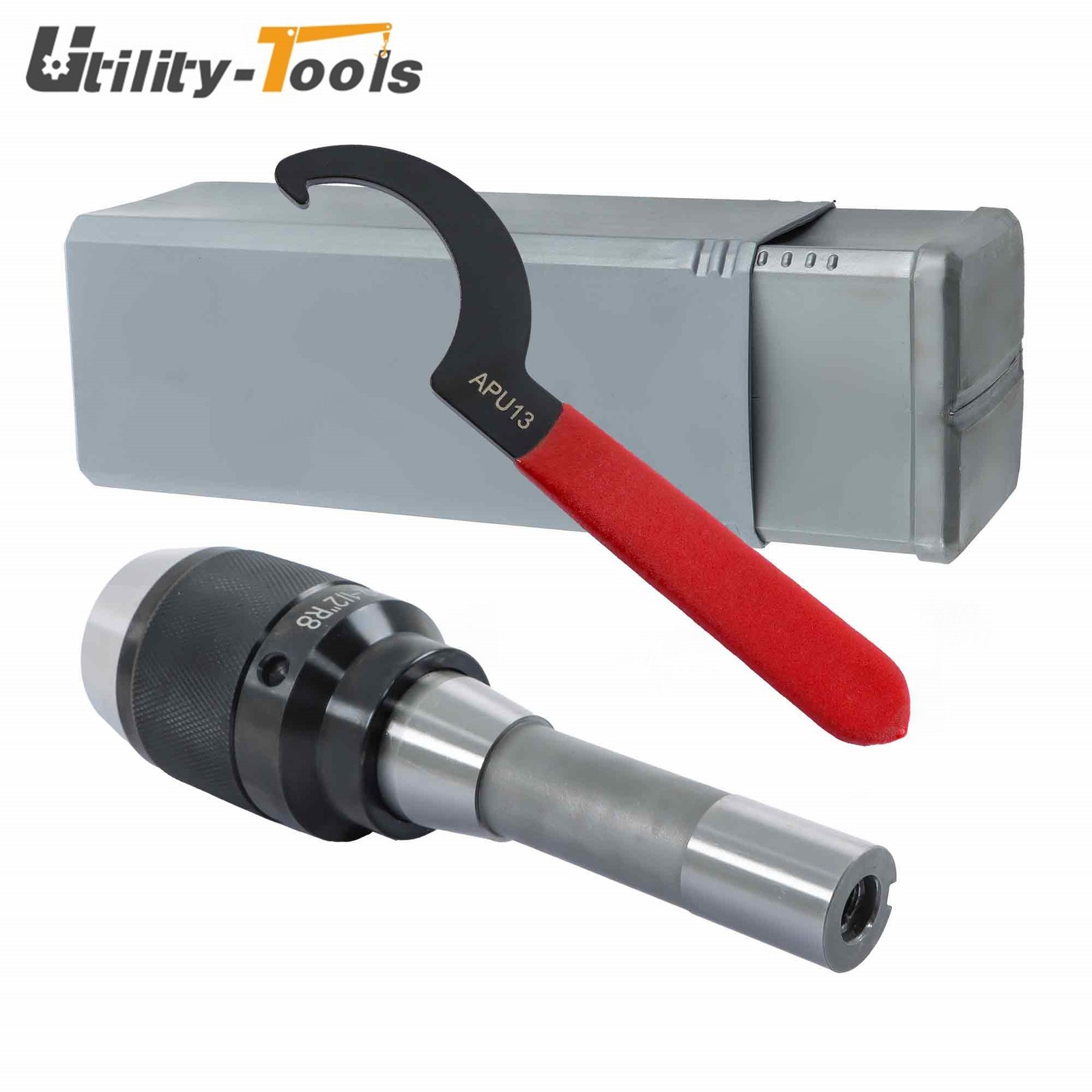 High Precision Keyless Drill Chuck 1/32Inch - 1/2Inch With R8 Integral Shank