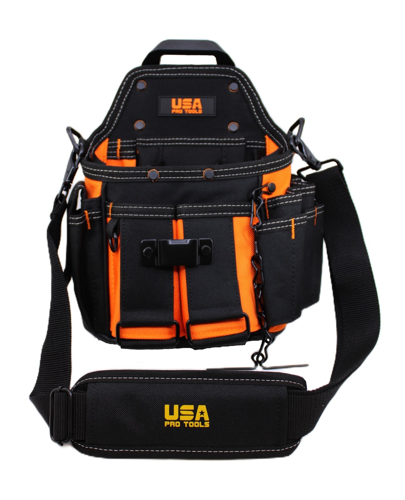 USA Pro Tools Electrician Tool Bag – Heavy-Duty Tool Pouch with Shoulder Strap