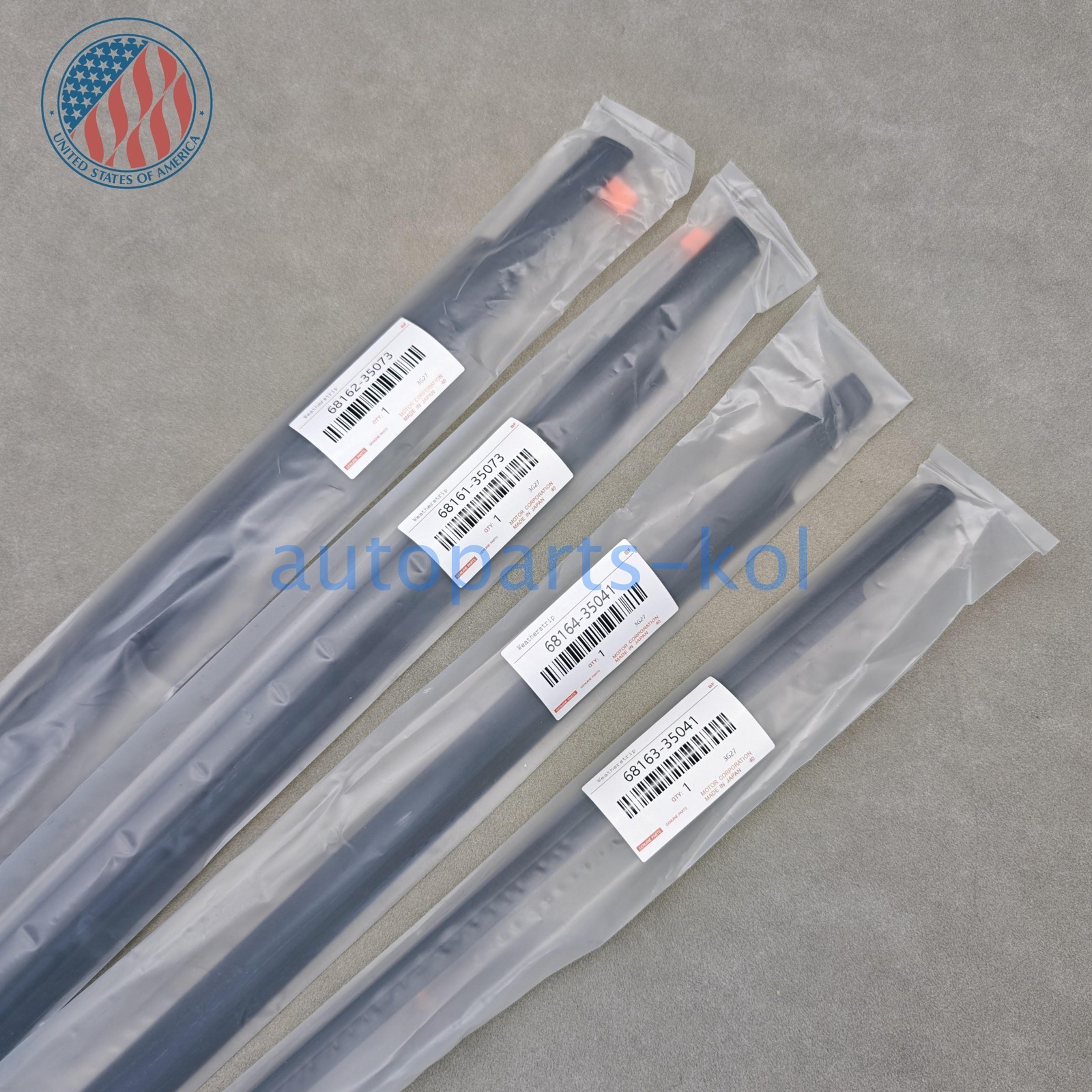4x Window Moulding Trim Seal Belt For Toyota FJ Cruiser Weatherstrip 07-14 US
