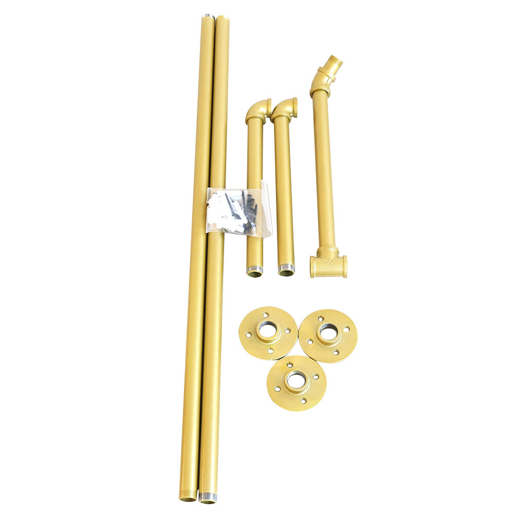 Wall Mount Clothes Rack Industrial Pipe Clothes Hanging Bar Home Garment Storage