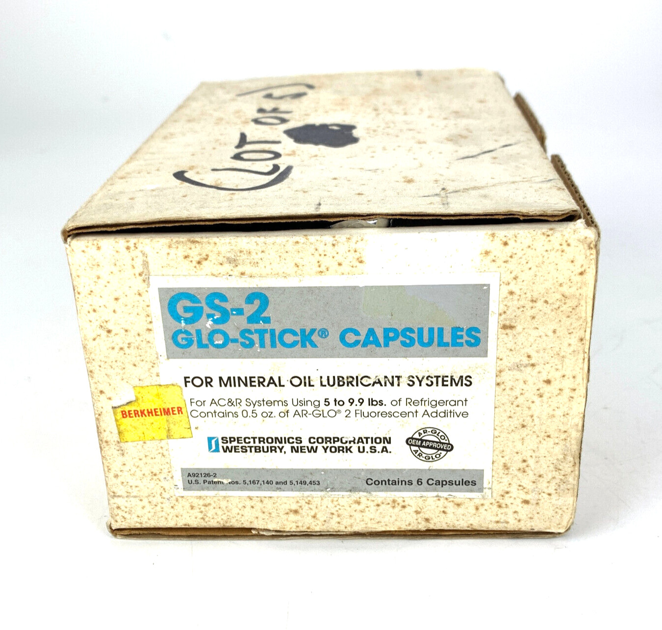 Spectronic Glo-Stick Capsules GS-2 For Minerals Oil Lubricant System (LOT OF 5)