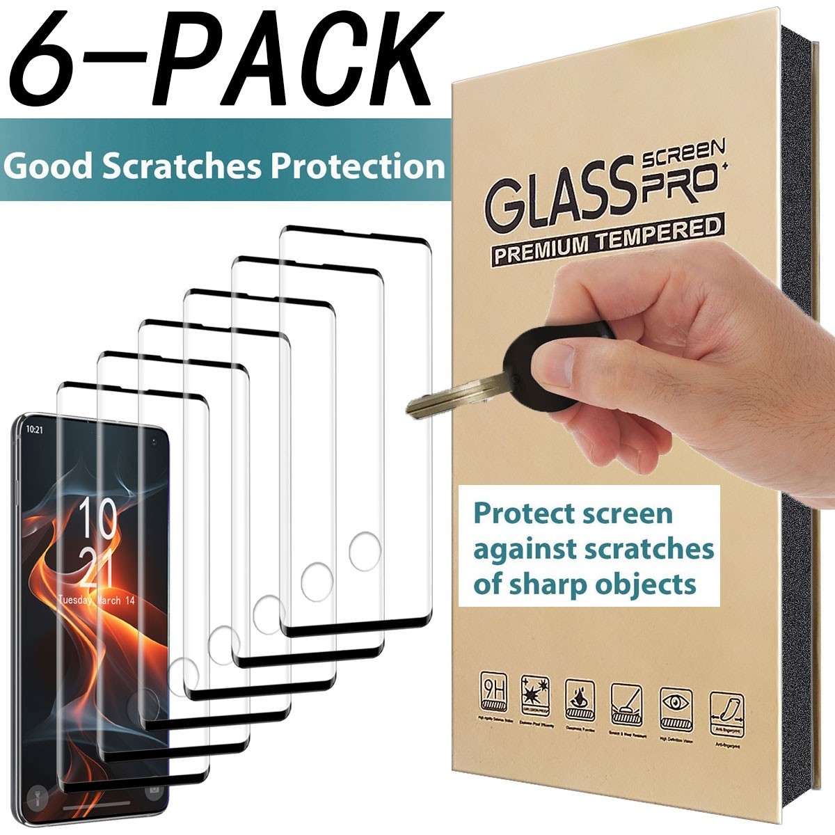 Clear Screen Protector Tempered Glass For Samsung Galaxy S10E/S10 Plus/S10 5G
