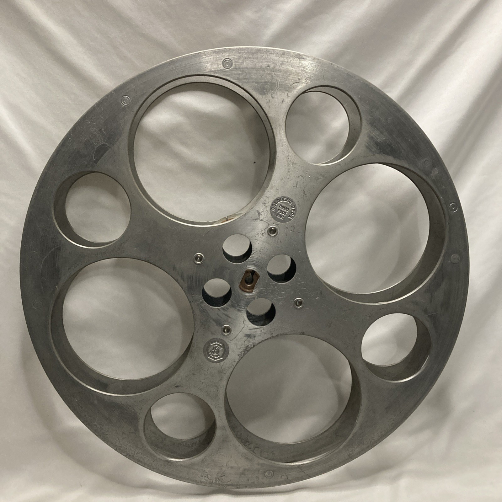 35MM Aluminum Goldberg Brothers Bros Film Reel 17" Fixed HUB  3000' Foot Feet FT