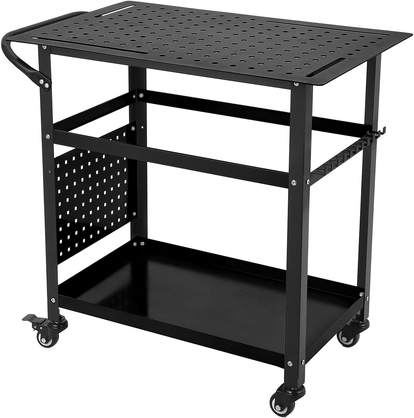 Welding Cart 36" x 24" Welding Table Top Double Layer Table 1200lb Workbench